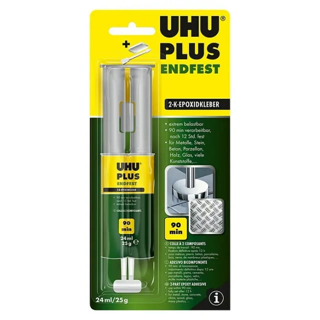 Uhu Plus Endfest 2-K-Epoxidkleber Doppelkammer-Spritze 25 g