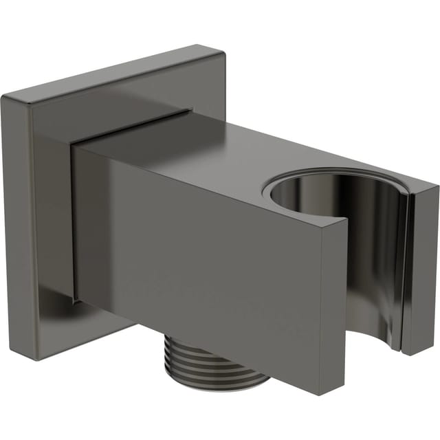 Ideal Standard Brausehalter Idealrain Atelier eckig mit Anschluss Magnetic Grey