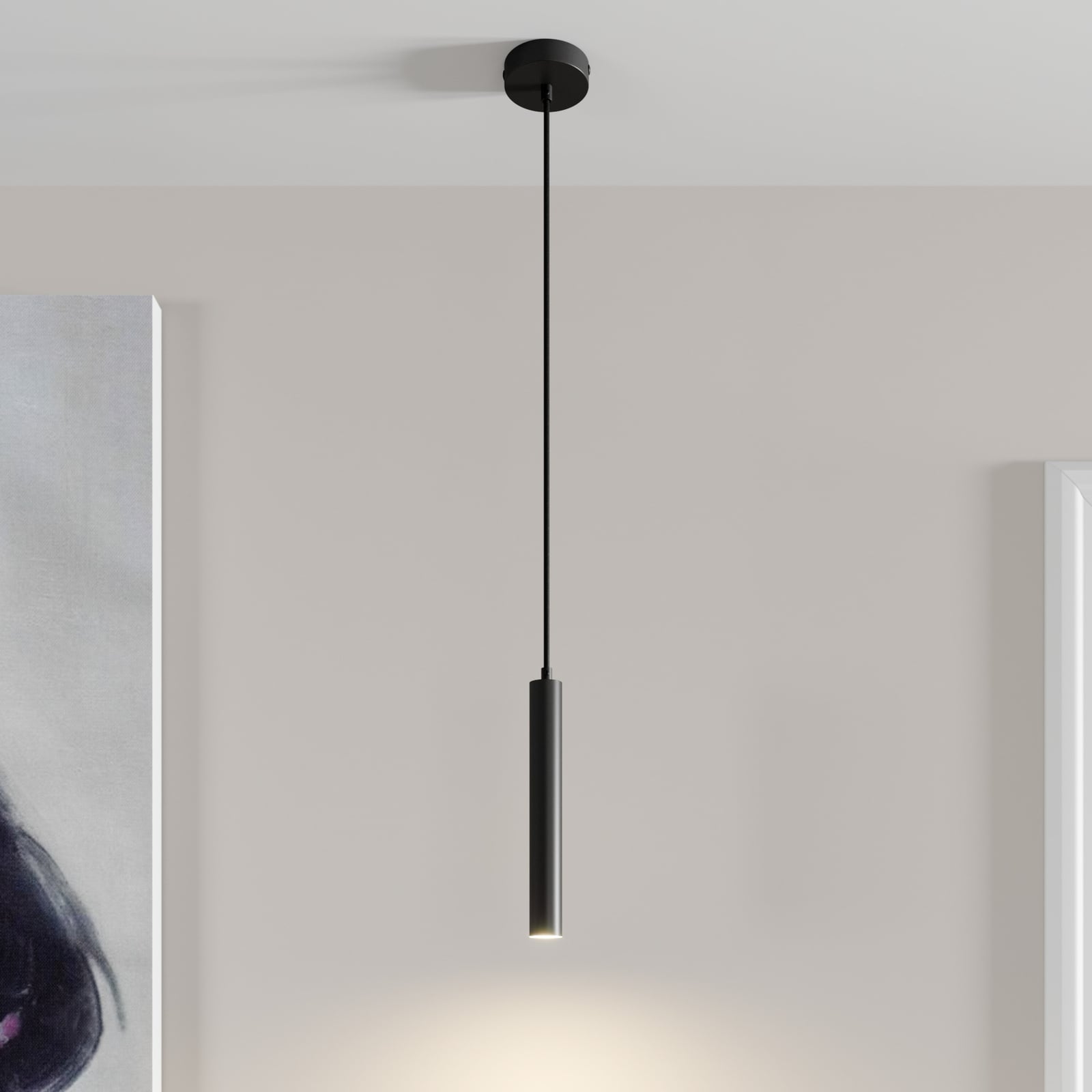 [neuwertig] B-ware Arcchio Pendelleuchte Hängeleuchte Franka Led Warmweiß Ik08 1-flg Schwarz