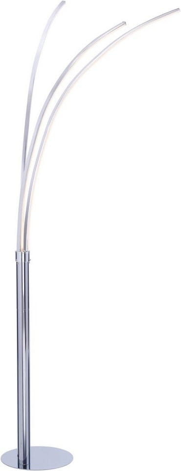 Just Light. LED-Stehleuchte Maja Chrom H: 215 cm
