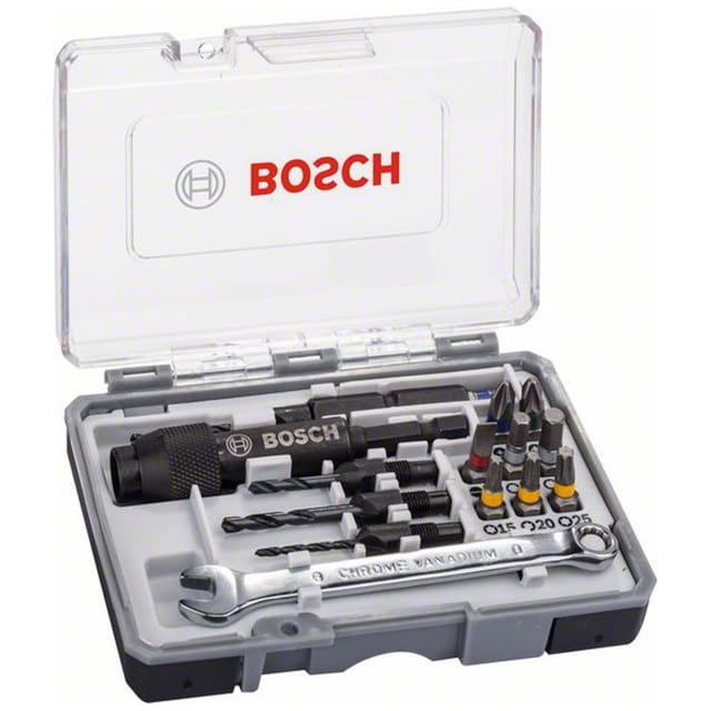 Bosch Set Extra Hard mit HSS-Spiralbohrern und Schrauberbits 20-teilig