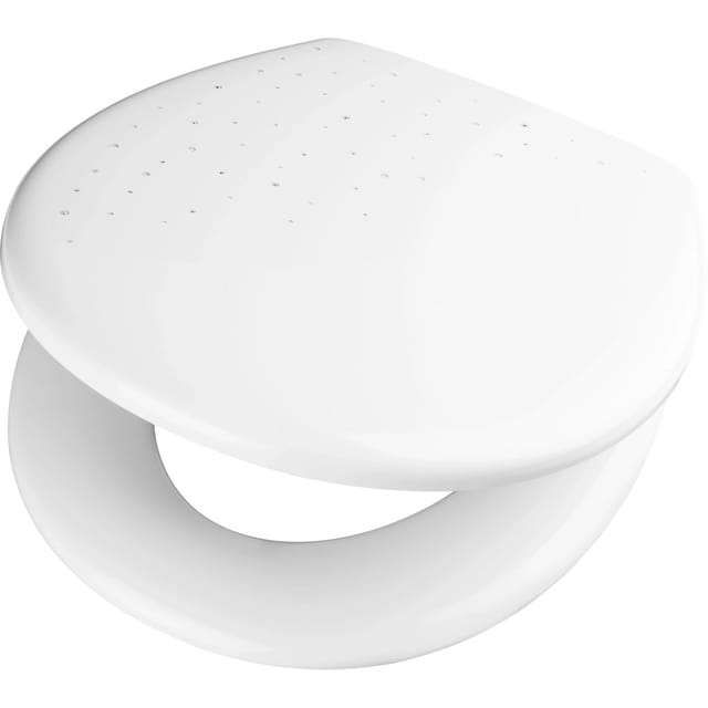 baliv WC-Sitz Cochico mit Absenkautomatik Duroplast Weiß Glitzer