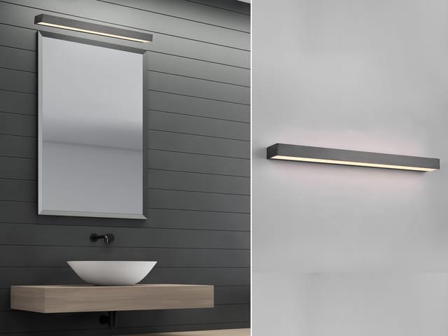 Trio LED-Wandleuchte Rocco 36 mm x 600 mm x 80 mm Schwarz Matt