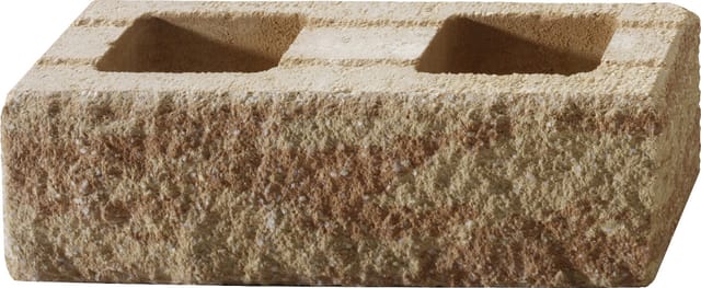 Kann Bruchsteinmauer Endelement Sandsteinfarben 50 cm x 25 cm x 15 cm