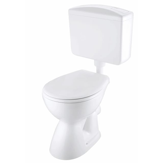 Baliv Stand-WC Set Tiefspüler Inkl. WC-Sitz und Spülkasten Weiß