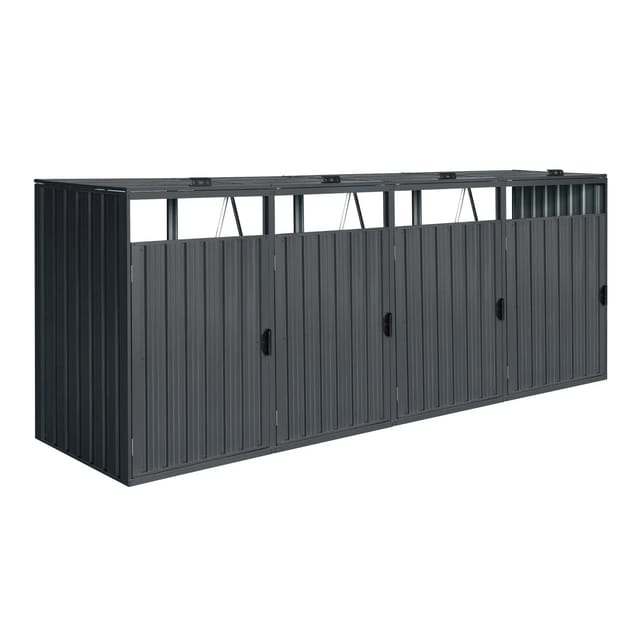 Axi Mülltonnenbox Owen Metall 4 x 240, Anthrazit