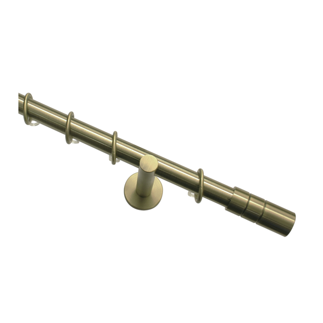 Gardinia Gardinenstangen-Set Zylinder Ø 20 mm Messing Antik 160 cm