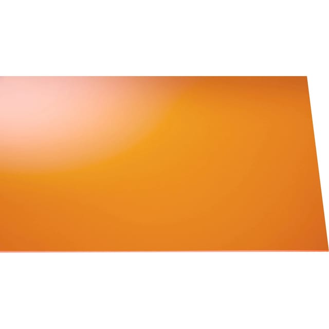 Acryl Platte Eben 3 mm Glatt Orange 500 mm x 500 mm
