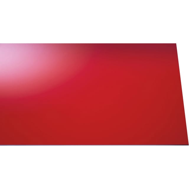 Acryl Platte Eben 3 mm Glatt Rot 500 mm x 500 mm