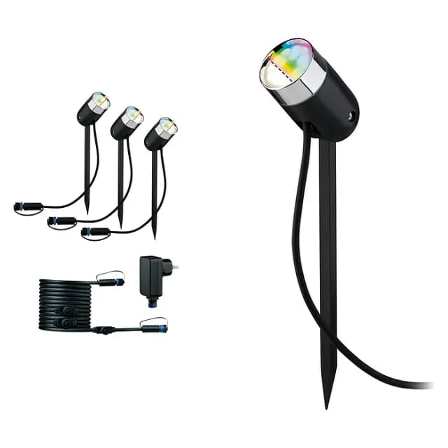 Paulmann Outdoor P&S Colour Spot Pike Set Anthrazit RGBW 4W 24V 40°