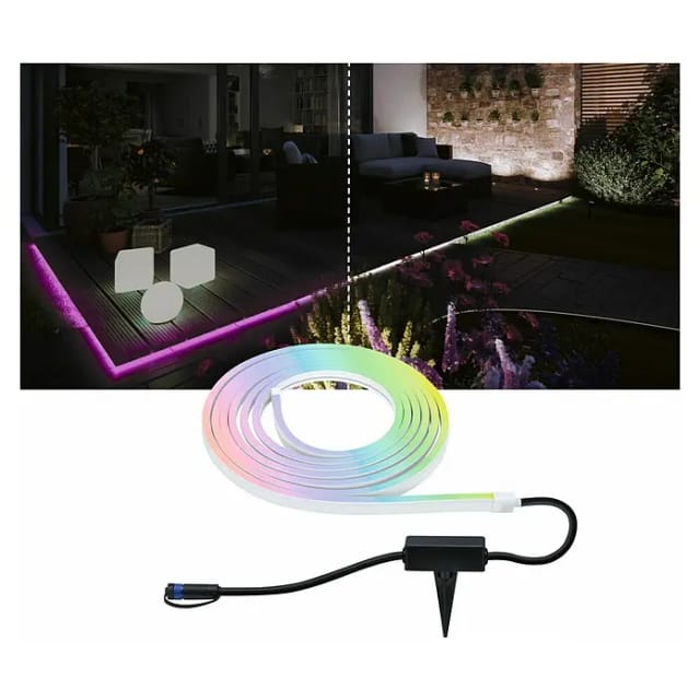 Paulmann Outdoor P&S Neon Stripe Weiß RGB IP67 24V 5 m