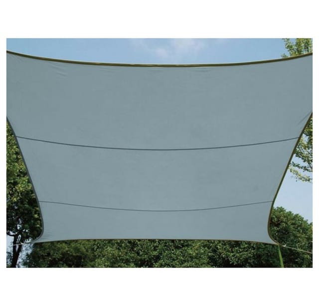 Sonnensegel Lichtgrau Quadratisch 5 x 5 m
