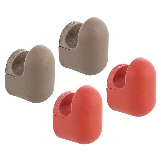 Wagner Wandhaken Set Pill Taupe-Korallenrot 4 Stück