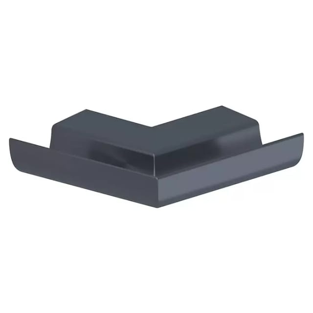 Sarei SDF-Halbrundrinnenwinkel Piccolo Außeneck 90° Alu-Anthrazit RG 80