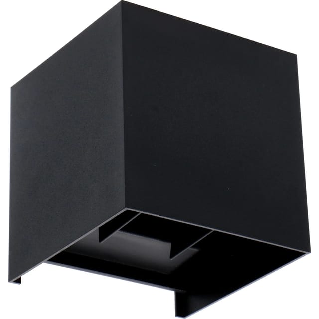 LED`s,ight Außen-Wandleuchte Eckig 10 cm x 10 cm x 9,9 cm Schwarz