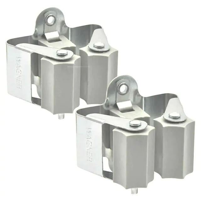 Wagner Wandhalterung Gartengeräte Silber-Alu 2 Stück