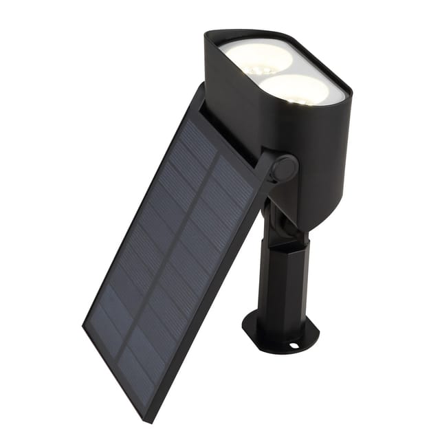 Globo Solarleuchte Kunststoff 28,5 cm Schwarz Matt