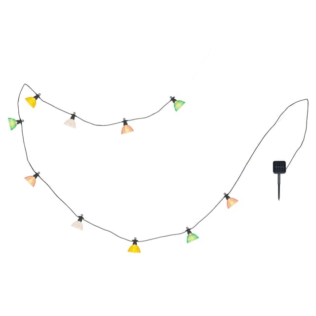 Globo Solar-Lichterkette Kunststoff 10 cm Schwarz Matt