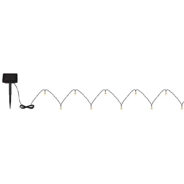 Globo Solar-Lichterkette Kunststoff 1,8 cm Schwarz Matt