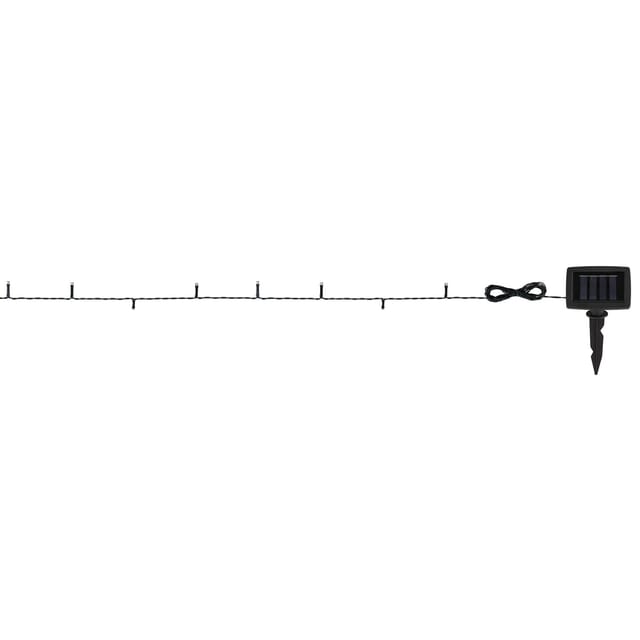 Globo Solar-Lichterkette Kunststoff 2,4 cm Schwarz Matt