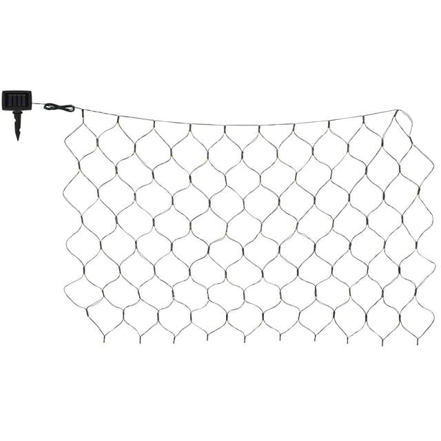 Globo Solar-Lichterkette Kunststoff 1,1 m Schwarz Matt