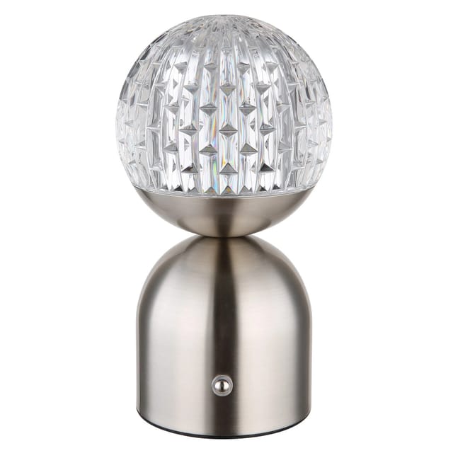 Globo Tischleuchte Julsy Metall 20 cm Nickel Matt