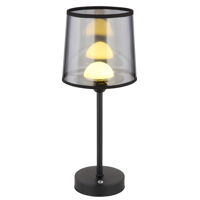 Globo Tischleuchte Lunki Metall 35 cm Schwarz Matt