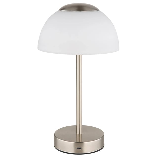 Globo Tischleuchte Sarima Metall 31 cm Nickel Matt