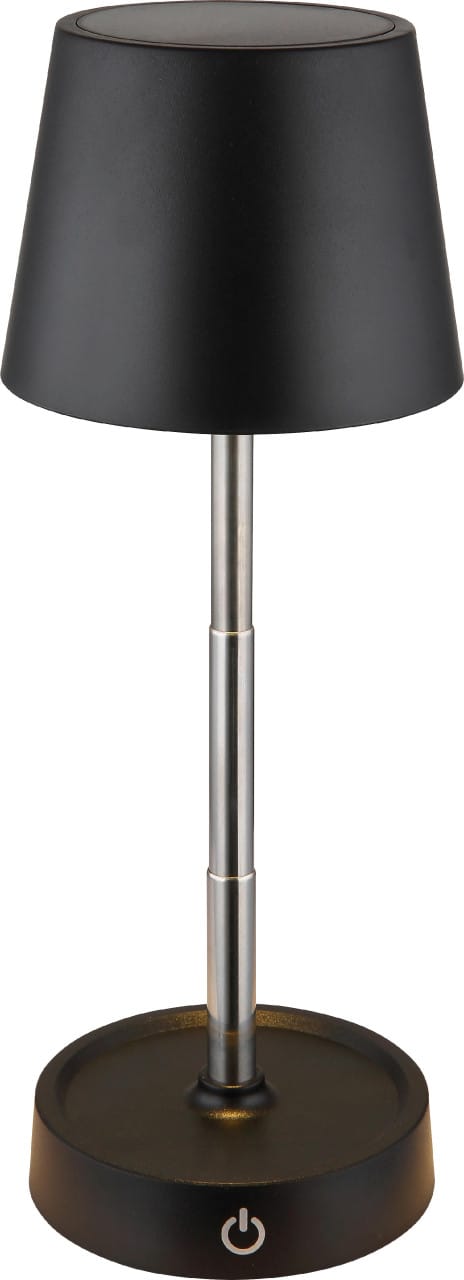 Globo Tischleuchte Carlos Kunststoff Dimmbar 28 cm Schwarz Matt