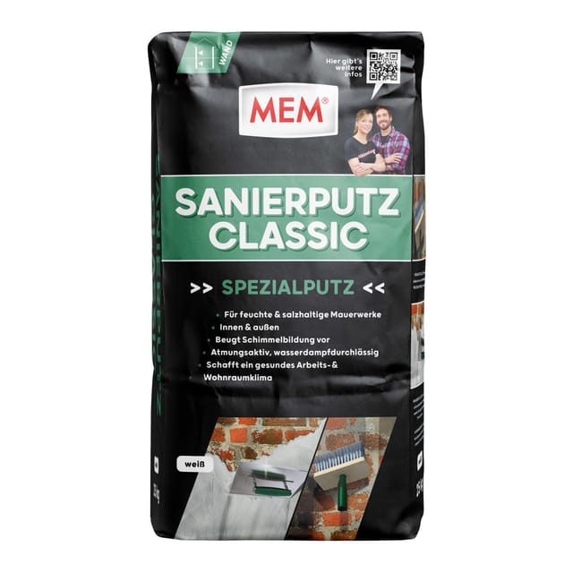MEM Sanierputz Classic Weiß 25 kg