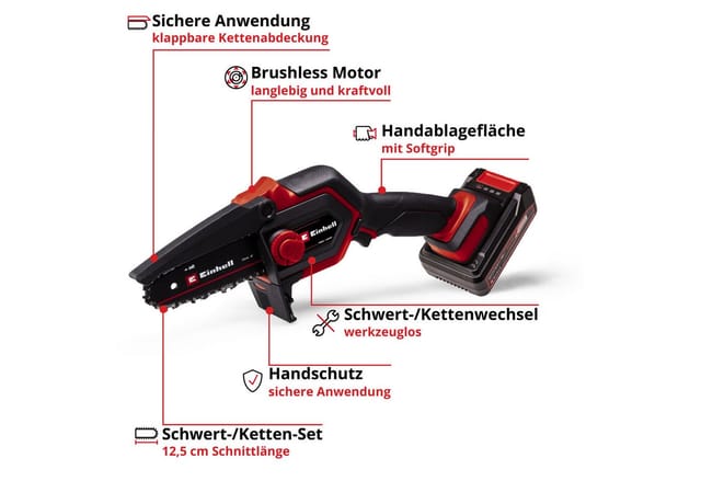 Einhell Akku-Kettensäge GE-PS 18/15 Li BL Kit