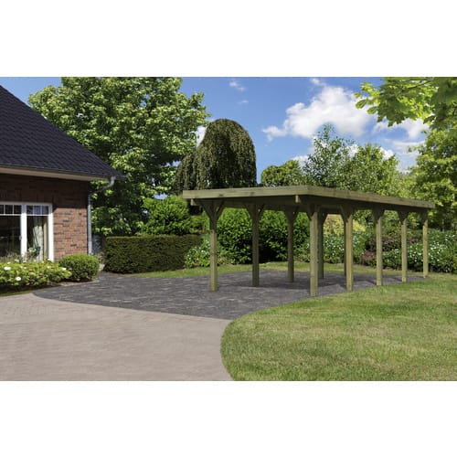 Karibu Einzelcarport Classic 3 Variante A KDI Grün