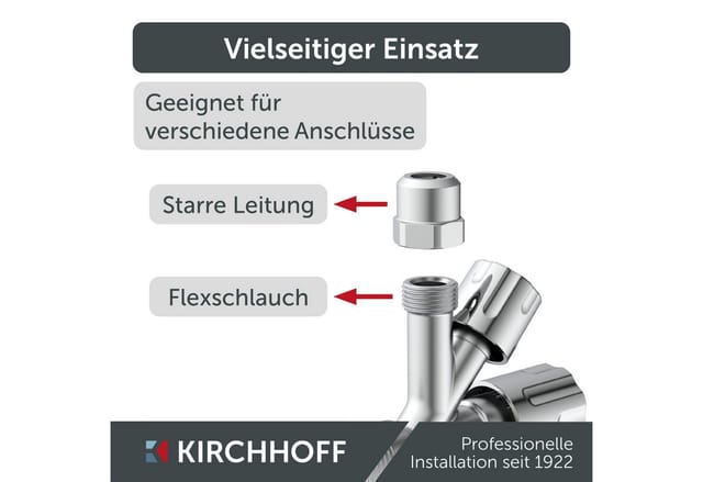 Kirchhoff GA-Eckventil 21 mm (1/2 ZollAG) x 26,4 mm (3/4 ZollAG) x 16,7 mm x 10 mm