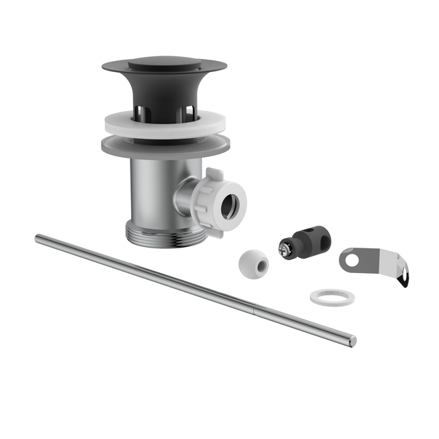Kirchhoff Exzentergarnitur-Set für Waschtisch 41,9 mm (1 1/4 Zoll) Schwarz Matt