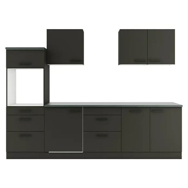 OPTIFIT Madrid420 Küchenzeile 270 cm ohne E-Geräte Anthrazit