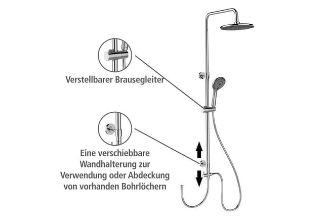 WENKO Duschsystem Watersaving (Chrom)