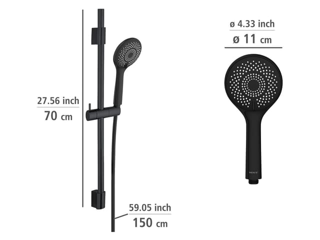 WENKO Brauseset Watersaving (Schwarz)
