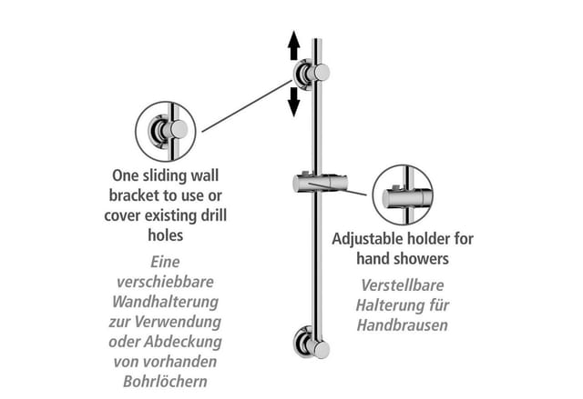 Wenko Duschstange Chrom Befestigen ohne Bohren