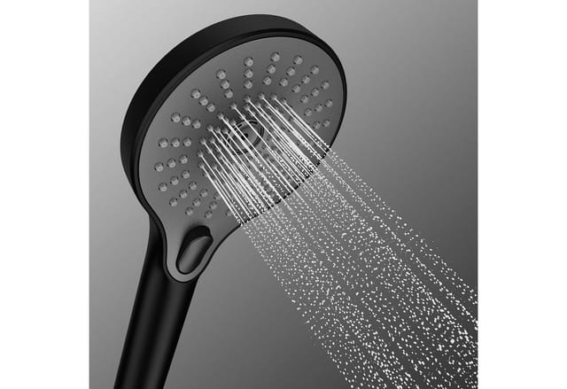 Wenko Duschkopf Ultimate Shower Schwarz/Grau Ø 13 cm