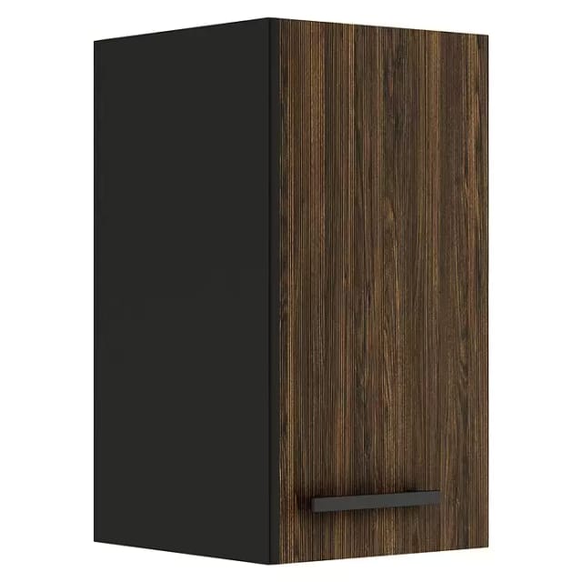 OPTIFIT Rimini409 Küchen-Oberschrank 30 cm Rillendekor Nussbaum