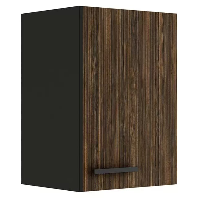 OPTIFIT Rimini409 Küchen-Oberschrank 40 cm Rillendekor Nussbaum