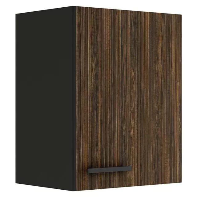 OPTIFIT Rimini409 Küchen-Oberschrank 45 cm Rillendekor Nussbaum