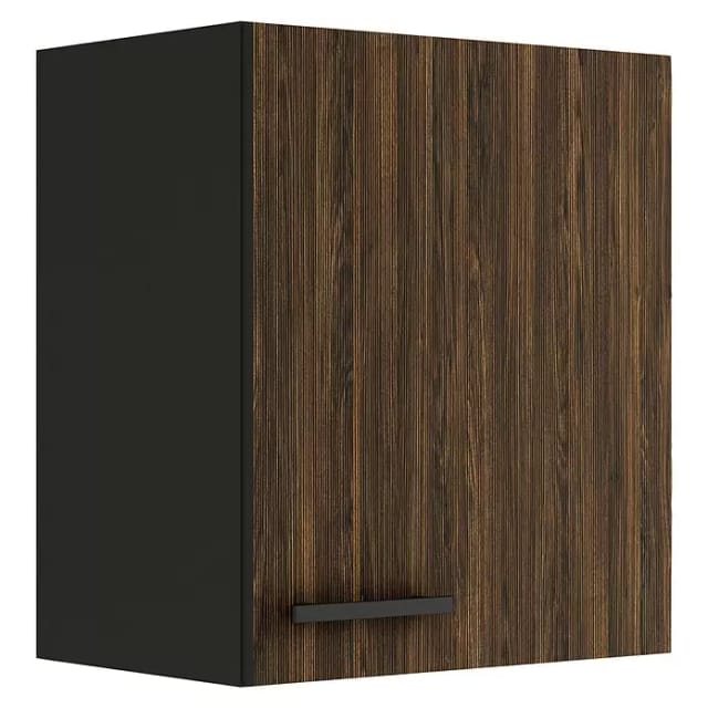 OPTIFIT Rimini409 Küchen-Oberschrank 50 cm Rillendekor Nussbaum