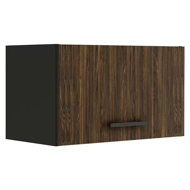 OPTIFIT Rimini409 Küchen-Oberschrank 60 cm Rillendekor Nussbaum