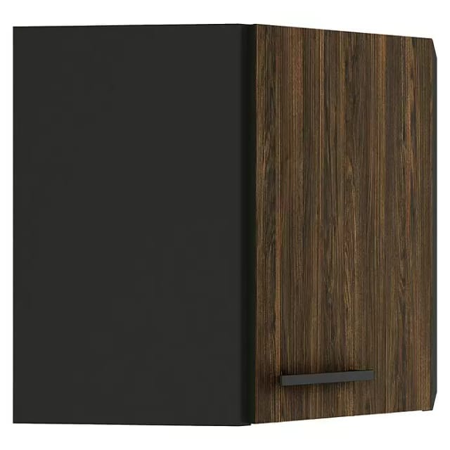 OPTIFIT Rimini409 Küchen-Eckoberschrank 60 x 60 cm Rillendekor Nussbaum