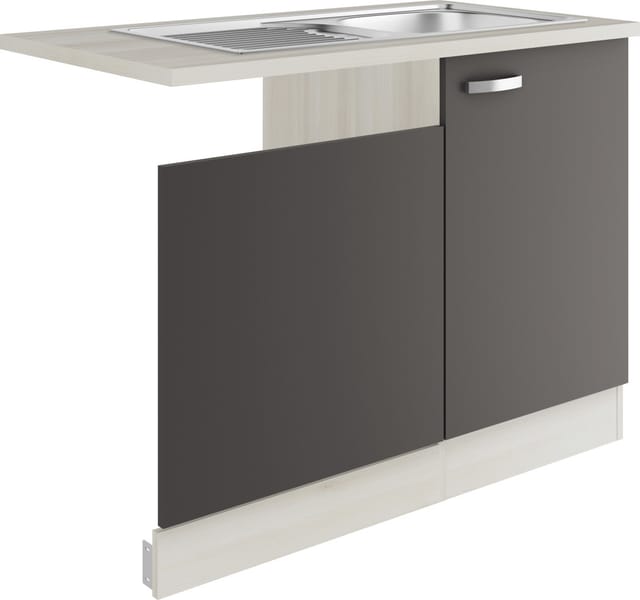 OPTIFIT Faro220 Küchen-Spülenunterschrank Anthrazit
