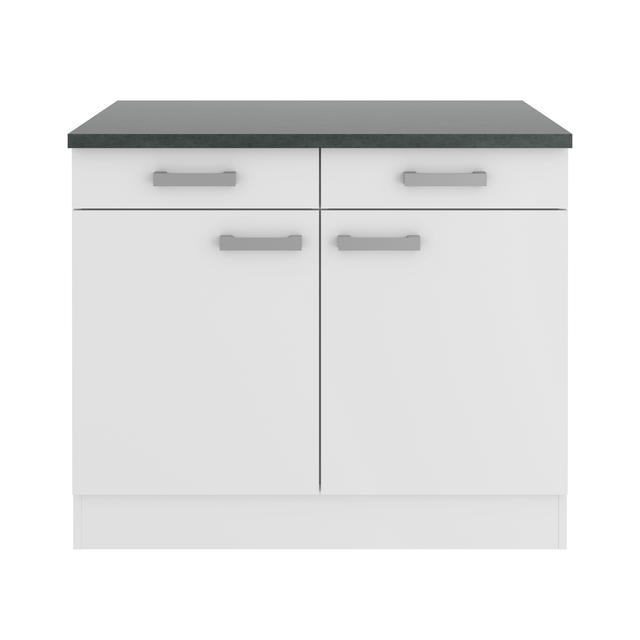 OPTIFIT Oslo214 Küchen-Unterschrank 100 cm Feinstruktur Weiß