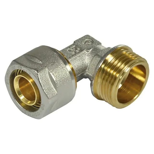Kirchhoff Winkel 90° 26 mm x 33,3 mm (1 Zoll AG) Klemmfitting für MSVR Blank