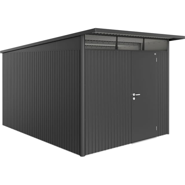 Biohort Metall-Gerätehaus AvantGarde Gr. A8 dunkelgrau-metallic Standardtür
