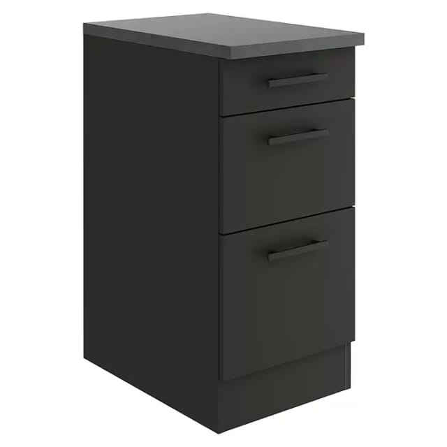OPTIFIT Madrid420 Küchen-Unterschrank 40 cm Anthrazit Matt